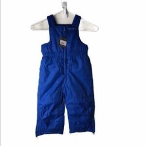 Eddie Bauer Toddler Cold Winter  Powder Search Imperial Blue Snow Bib  Sz 2T